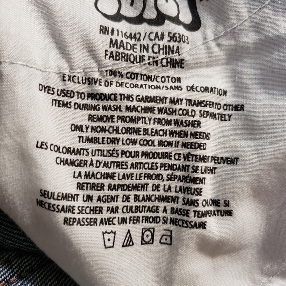 Empyre Tori Cargo Skate Jeans Loose Fit Dark Wash Embroidered Streetwear Size 0 - Picture 3 of 10